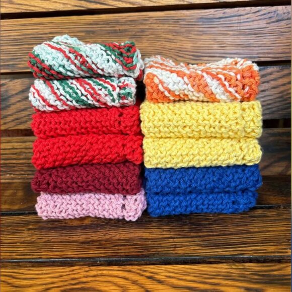 Handmade Other - NWT Set of 4 knit Cotton Dishcloths